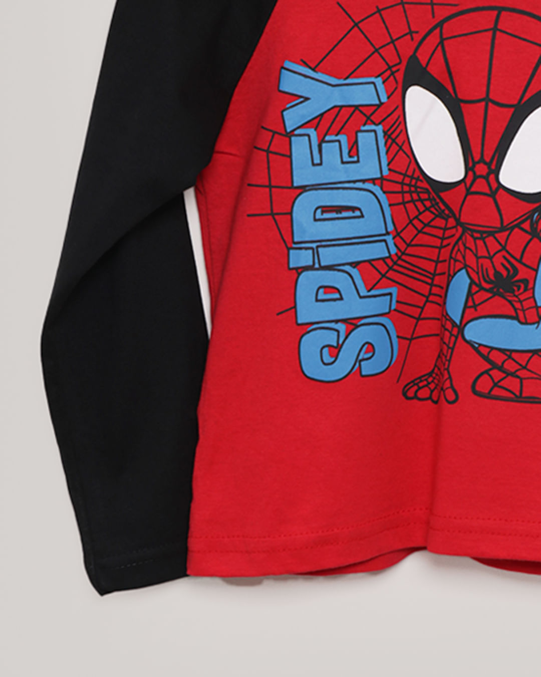 Camiseta-Bebe-Manga-Longa-Com-Capuz-Homem-Aranha-Marvel-Vermelha