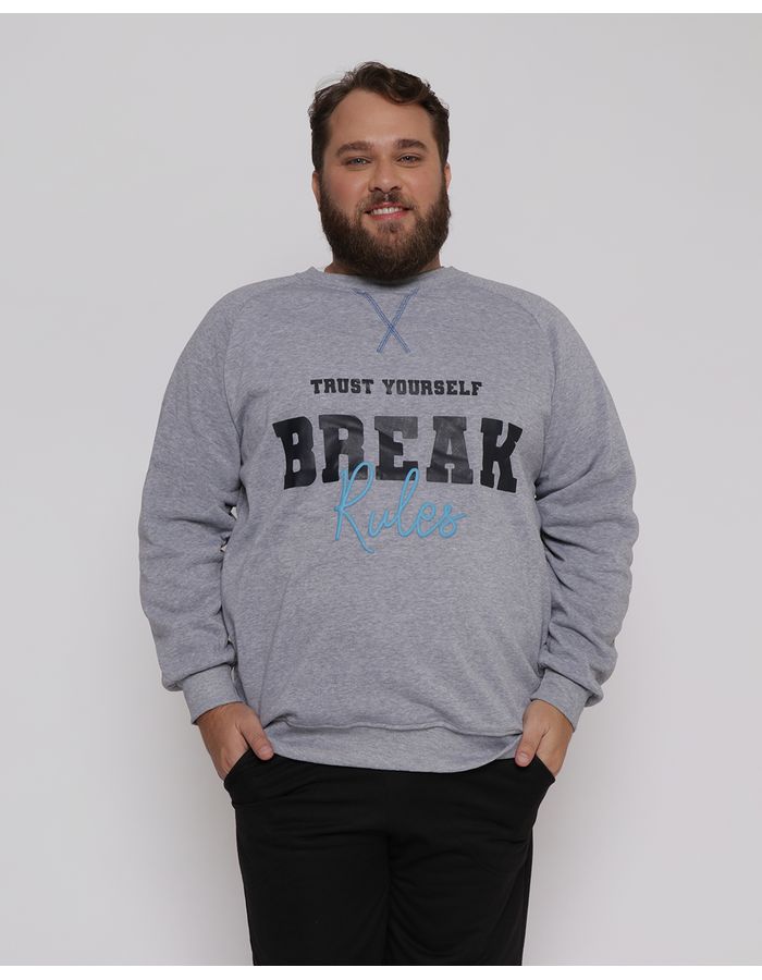 Blusao-Moletom-Plus-Size-Masculino-Break-Manga-Longa-Cinza