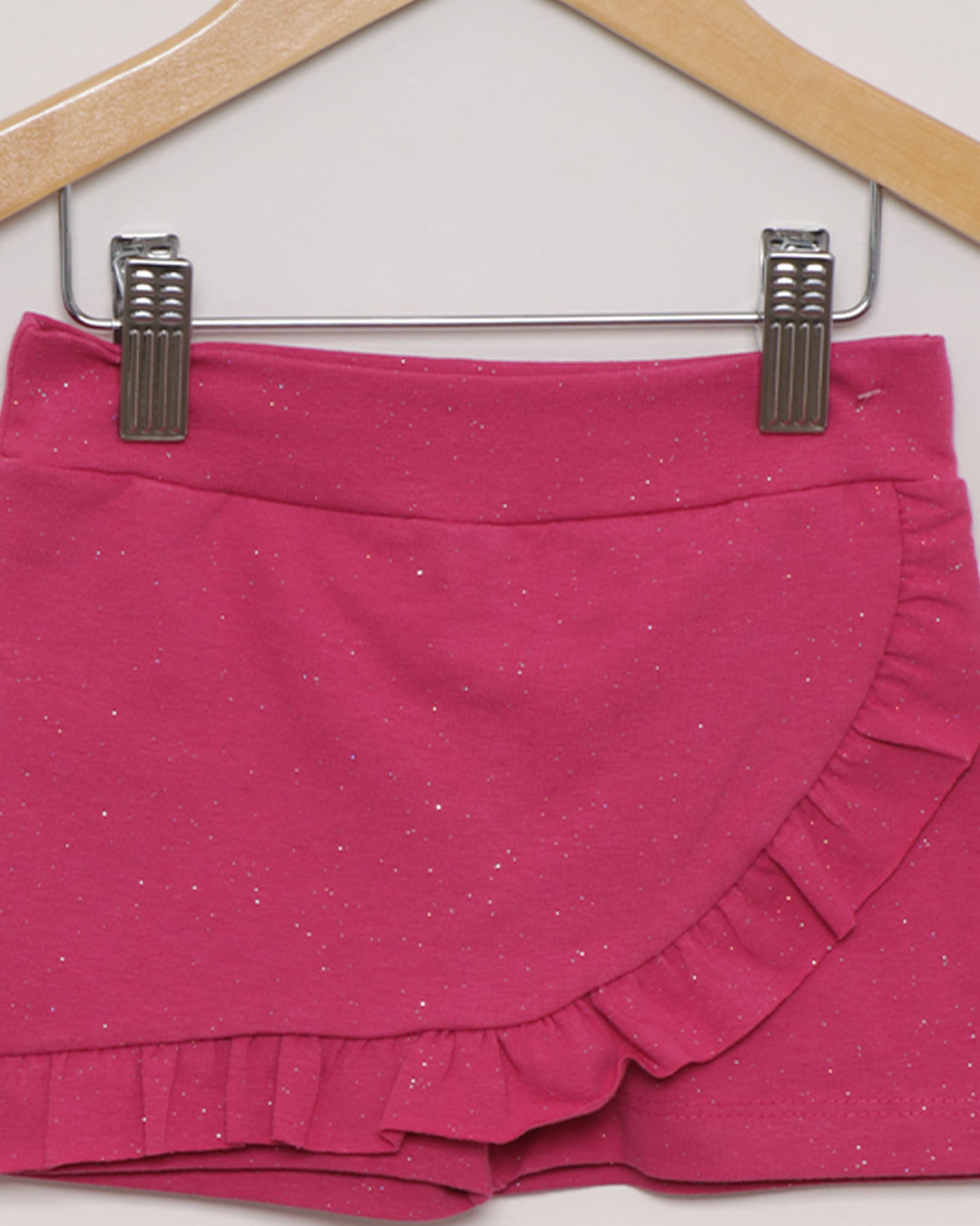 Short-Saia-Bebe-Com-Babado-E-Glitter-Rosa-Escuro