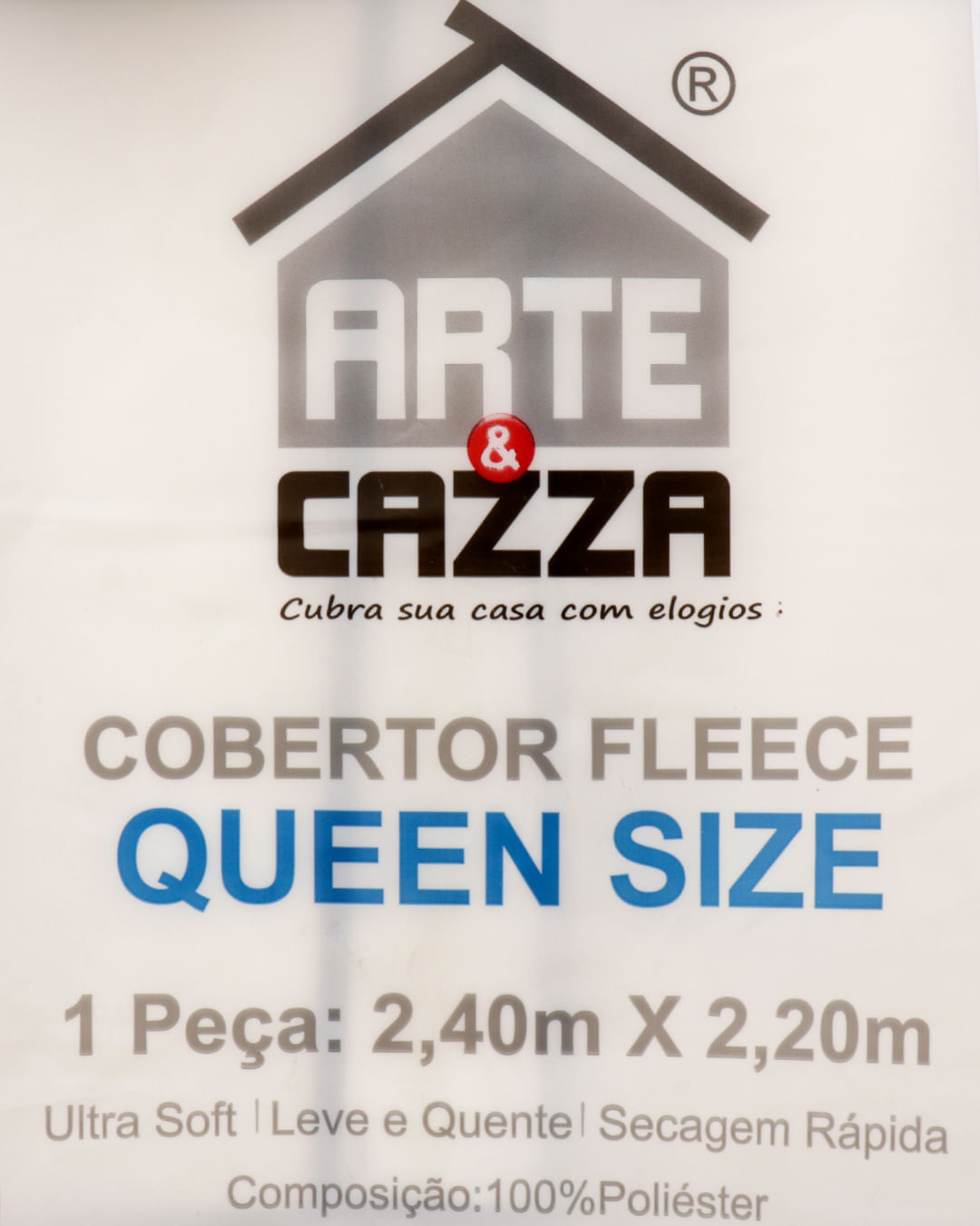 Manta-Queen-Fleece-UltraSoft--Arte---Cazza-Marrom-Claro