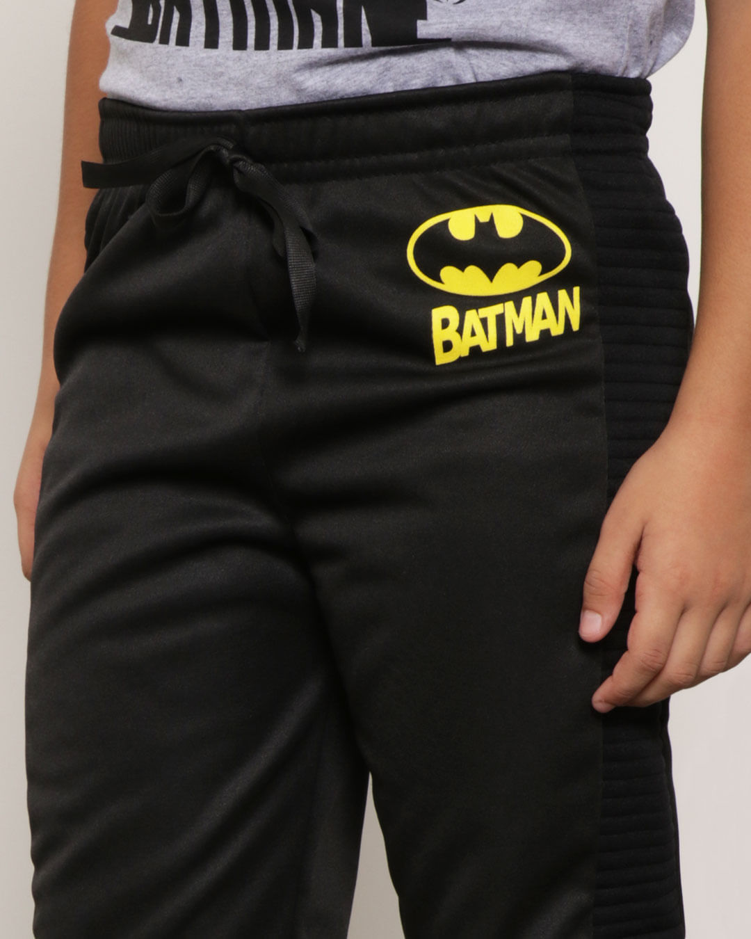 Calca-Infantil-Helanca-Jogger-Batman-Liga-da-Justica-Preta