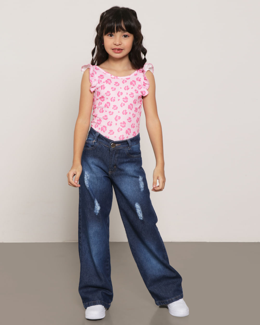 Body-Infantil-Estampa-Animal-Print-Canelado-Rosa