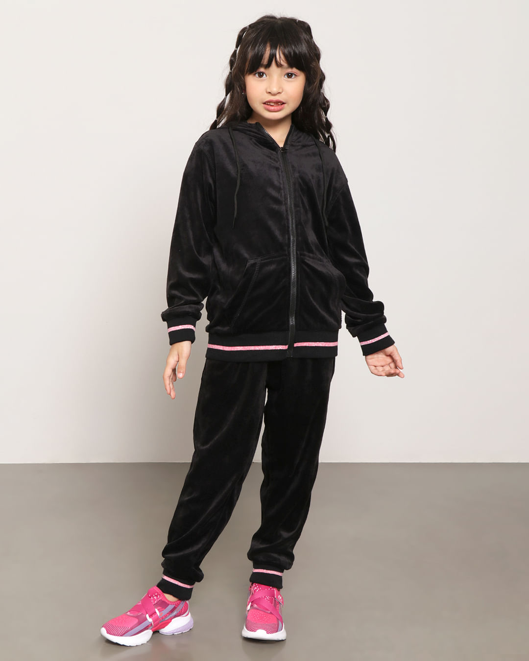 Calca-Infantil-Plush-Jogger-Preta