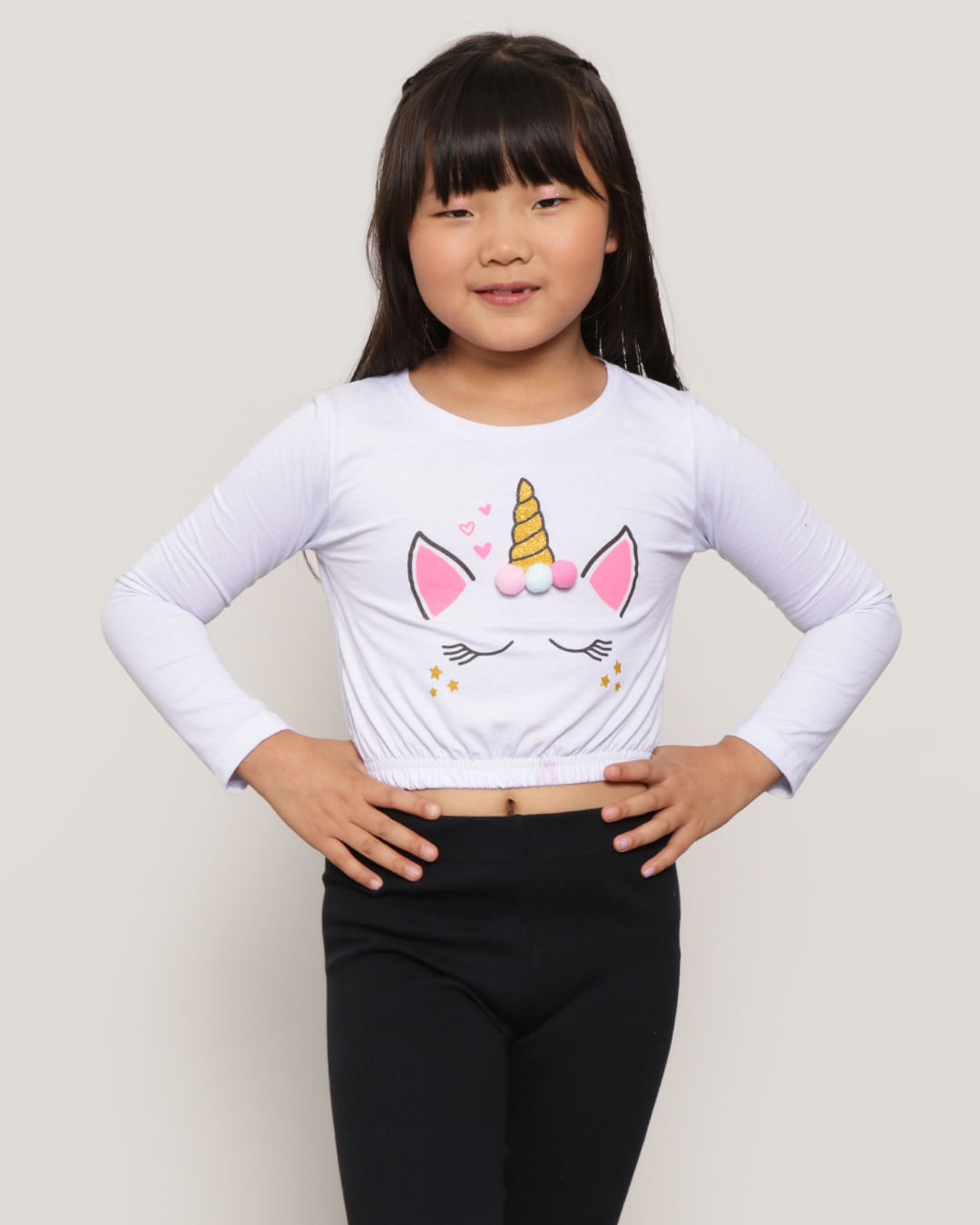 Blusa-Infantil-Com-Estampa-Uniconio-Manga-Longa-Branca