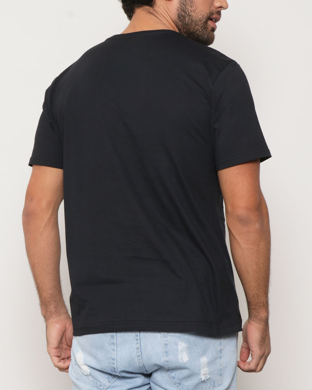 Camiseta-Masculina-Manga-Curta-Estampa-Caveira-Preta