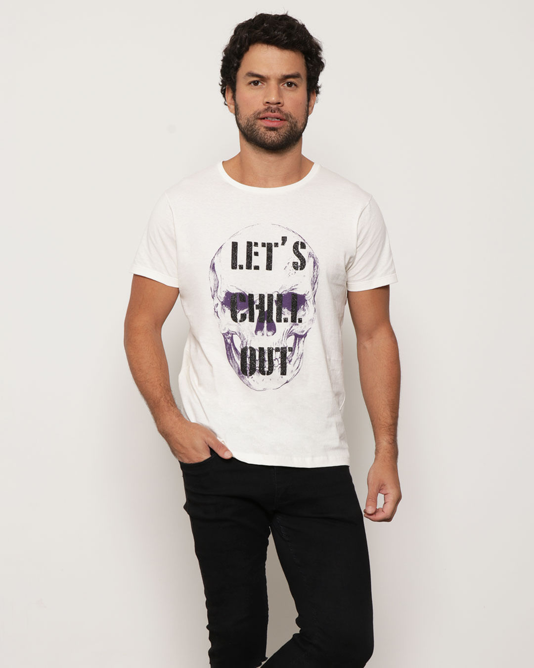 Camiseta-Feminina-Estampa-Caveira-Com-Glitter-Branca