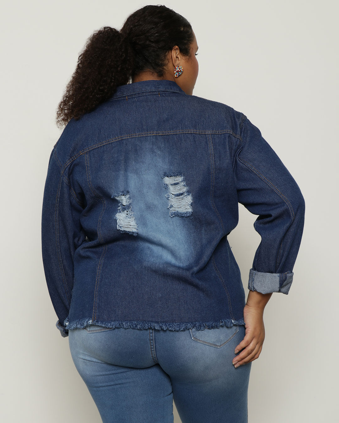 Jaqueta-Jeans-Plus-Size-Feminina-Destroyed-Azul