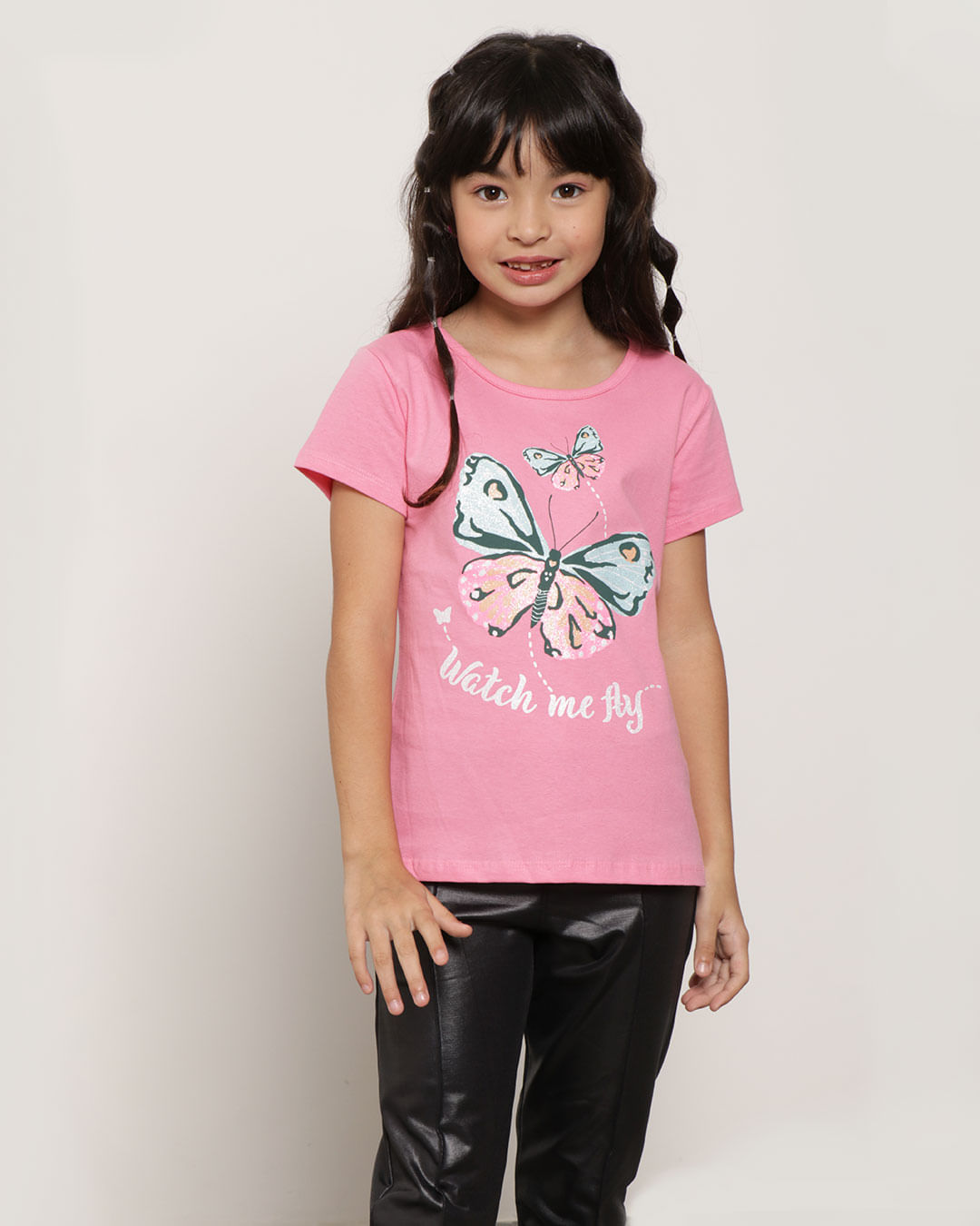 Blusa-Infantil-Com-Estampa-Manga-Curta-Rosa