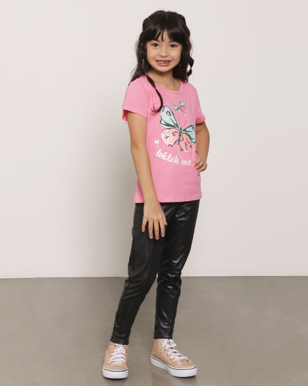 Blusa-Infantil-Com-Estampa-Manga-Curta-Rosa