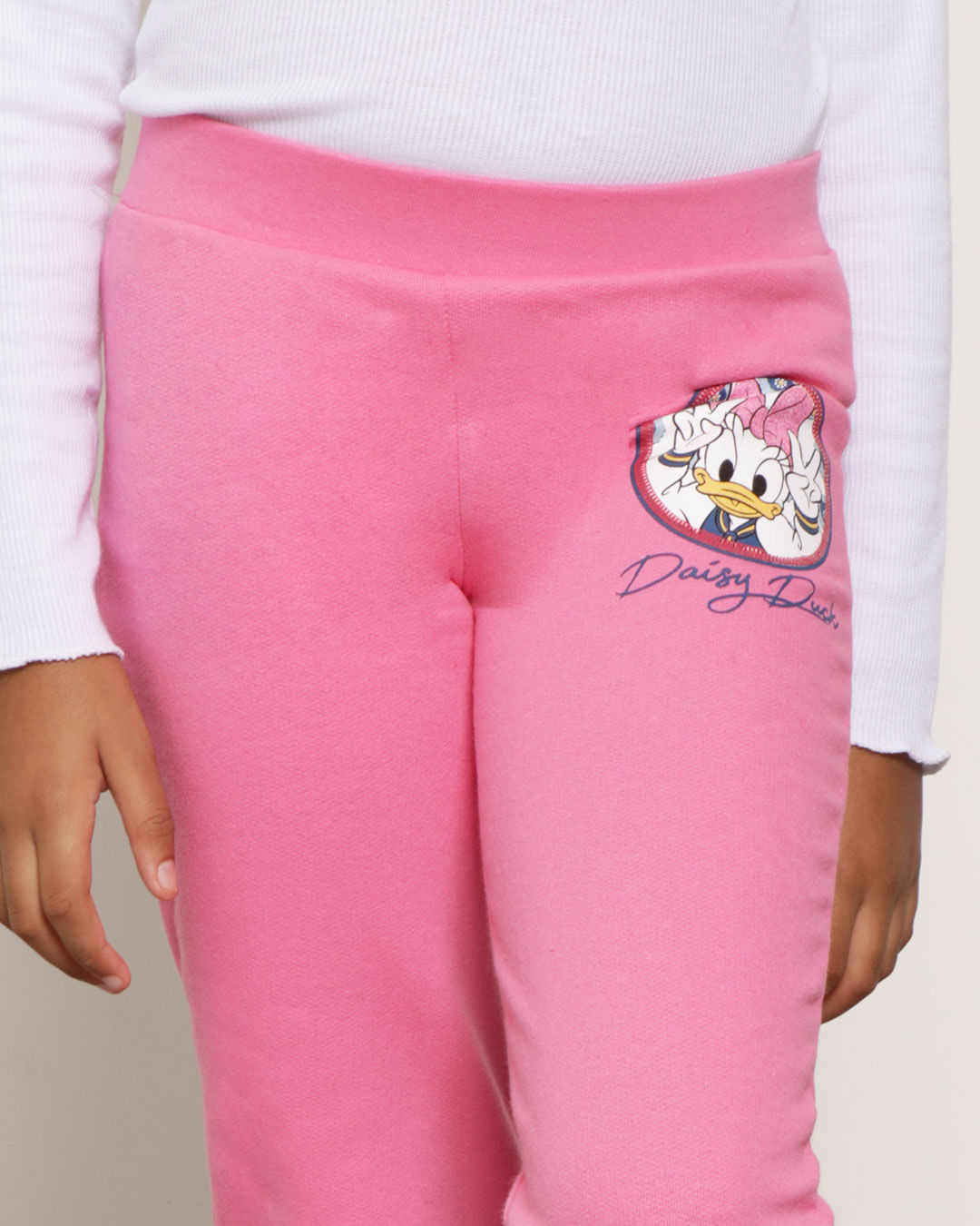 Calca-Moletom-Infantil-Jogger-Margarida-Disney-Rosa