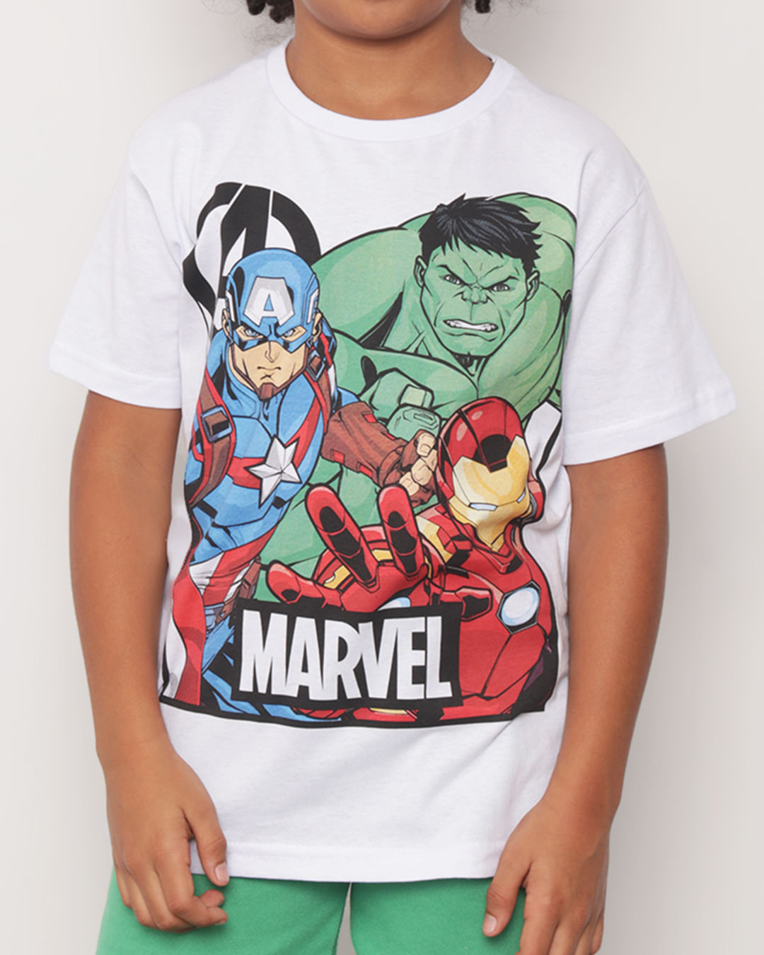 Camiseta-Infantil-Vingadores-Marvel-Branca