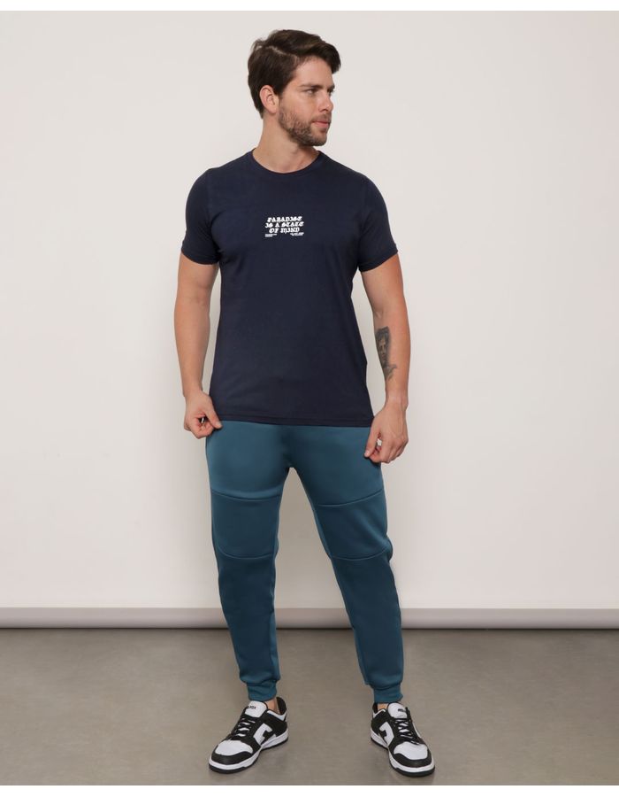 Calca-Masculina-Com-Bolso-Helanca-Jogger-Azul