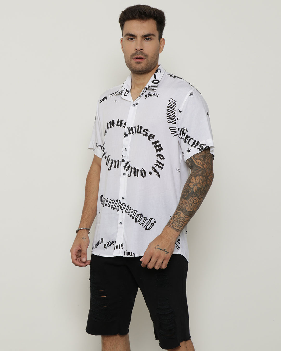 Camisa-Masculina-Estampada-Frases-Viscose-Branca