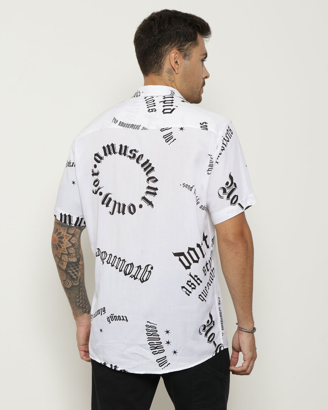 Camisa-Masculina-Estampada-Frases-Viscose-Branca