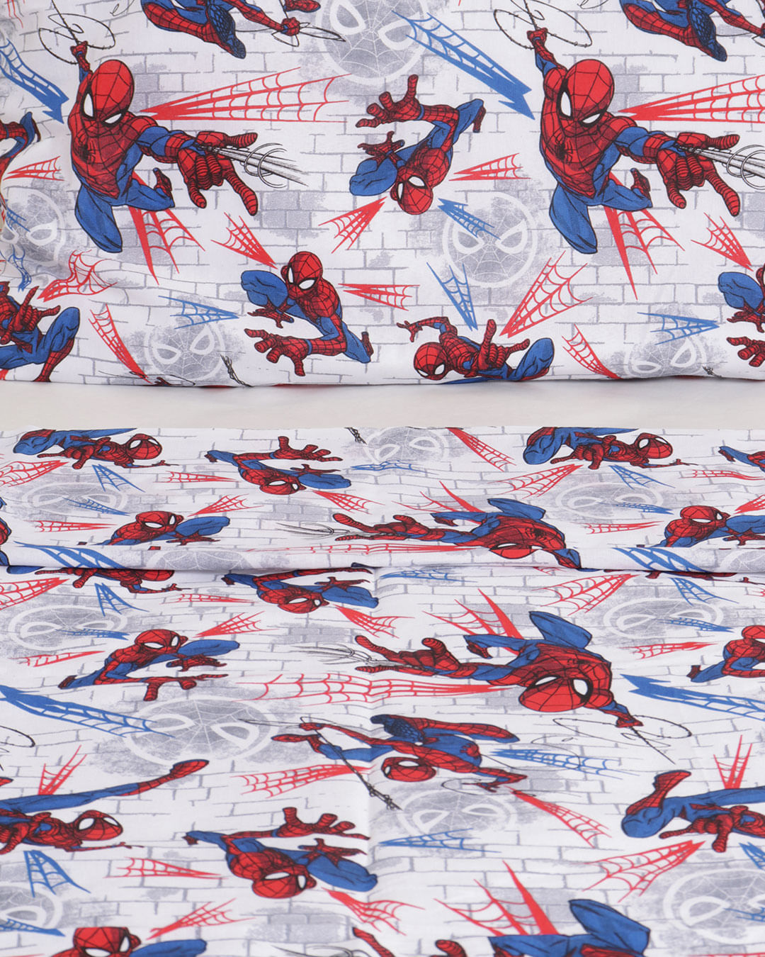 Jogo-de-Cama-Infantil-Solteiro-Homem-Aranha-2-Pecas-Marvel-Cinza