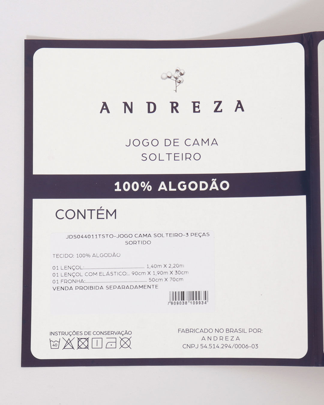 Jogo-de-Cama-Solteiro-Floral-3-Pecas-100--Algodao-Andreza-Azul-