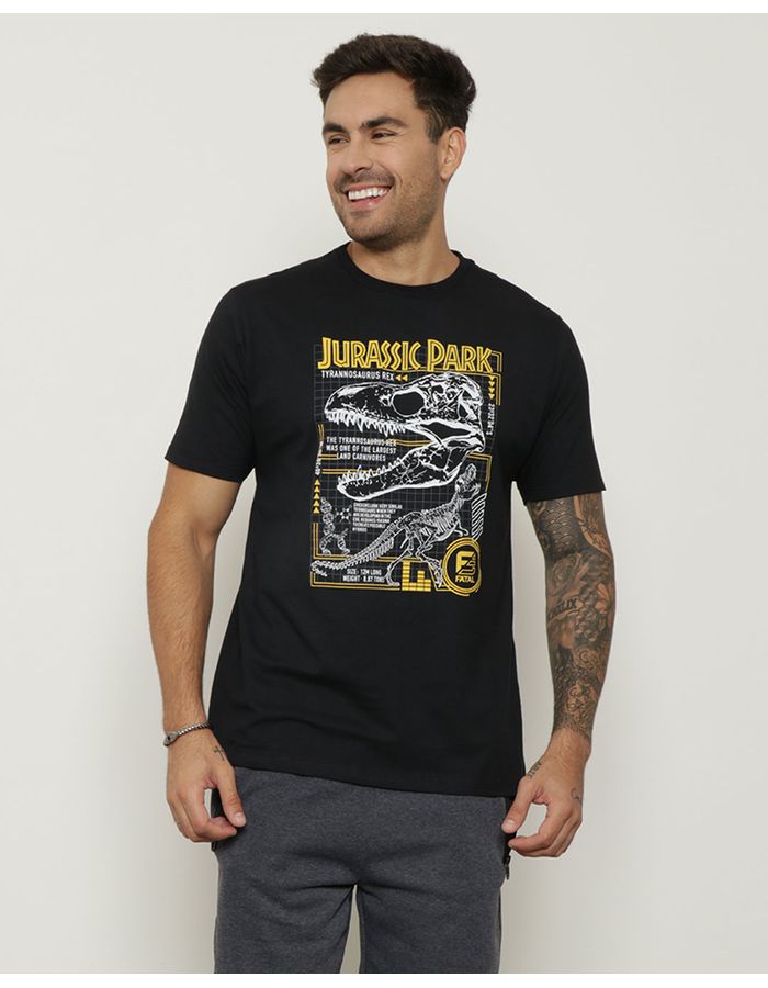 Camiseta-Masculina-Estampa-Jurassic-Park
