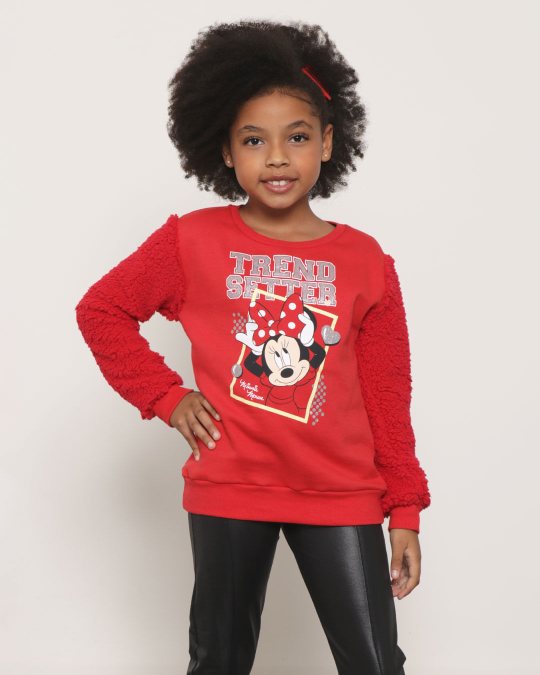 Blusao-Moletom-Infantil-Com-Sherpa-Minnie-Disney-Vermelho