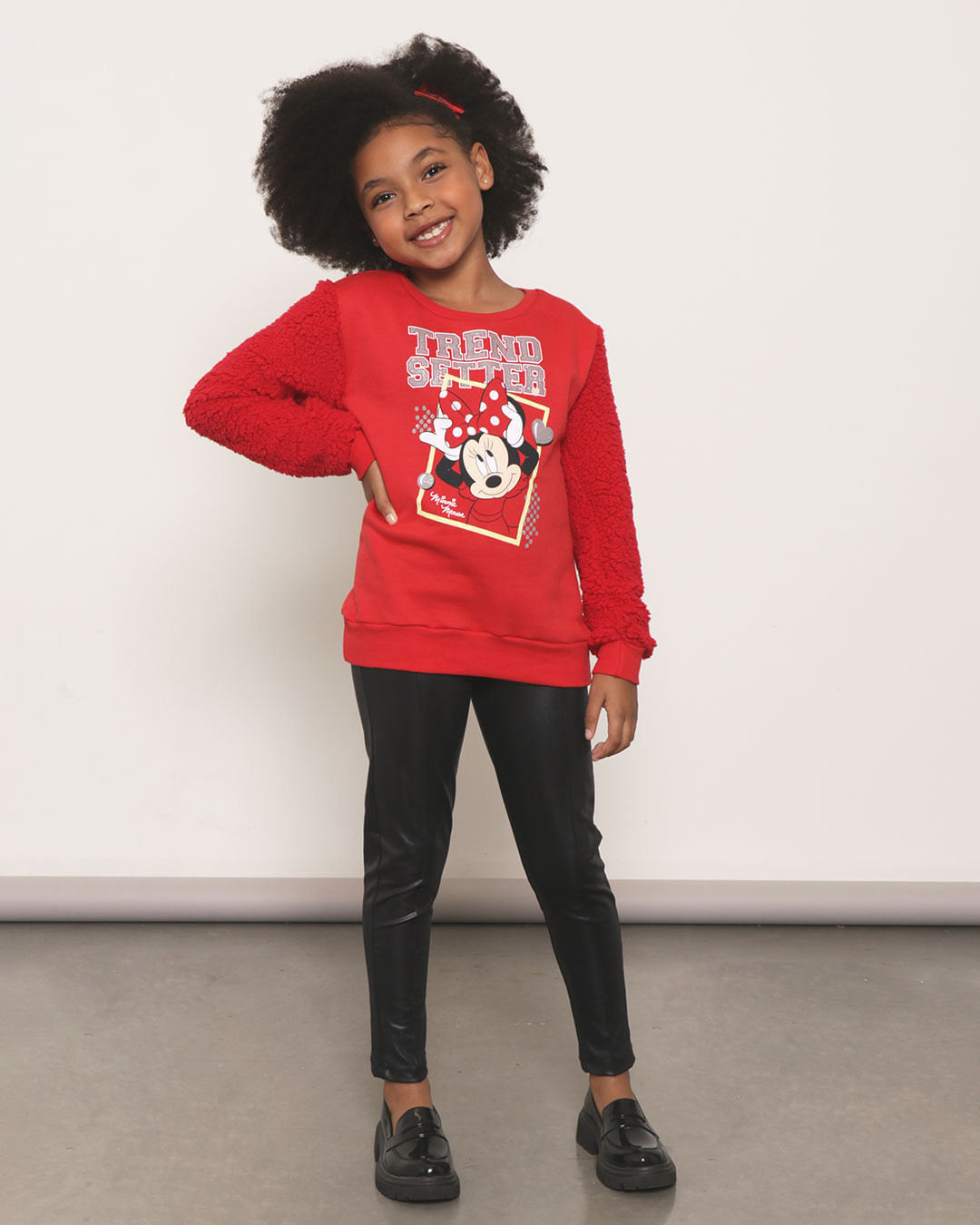 Blusao-Moletom-Infantil-Com-Sherpa-Minnie-Disney-Vermelho