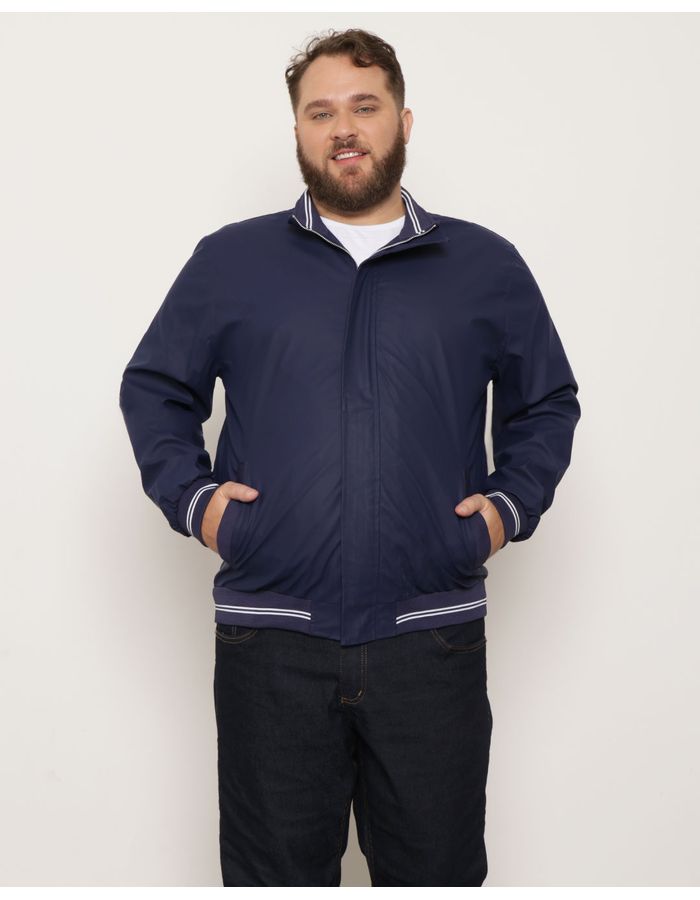 Jaqueta-Plus-size-Masculina-Gola-Alta-Marinho