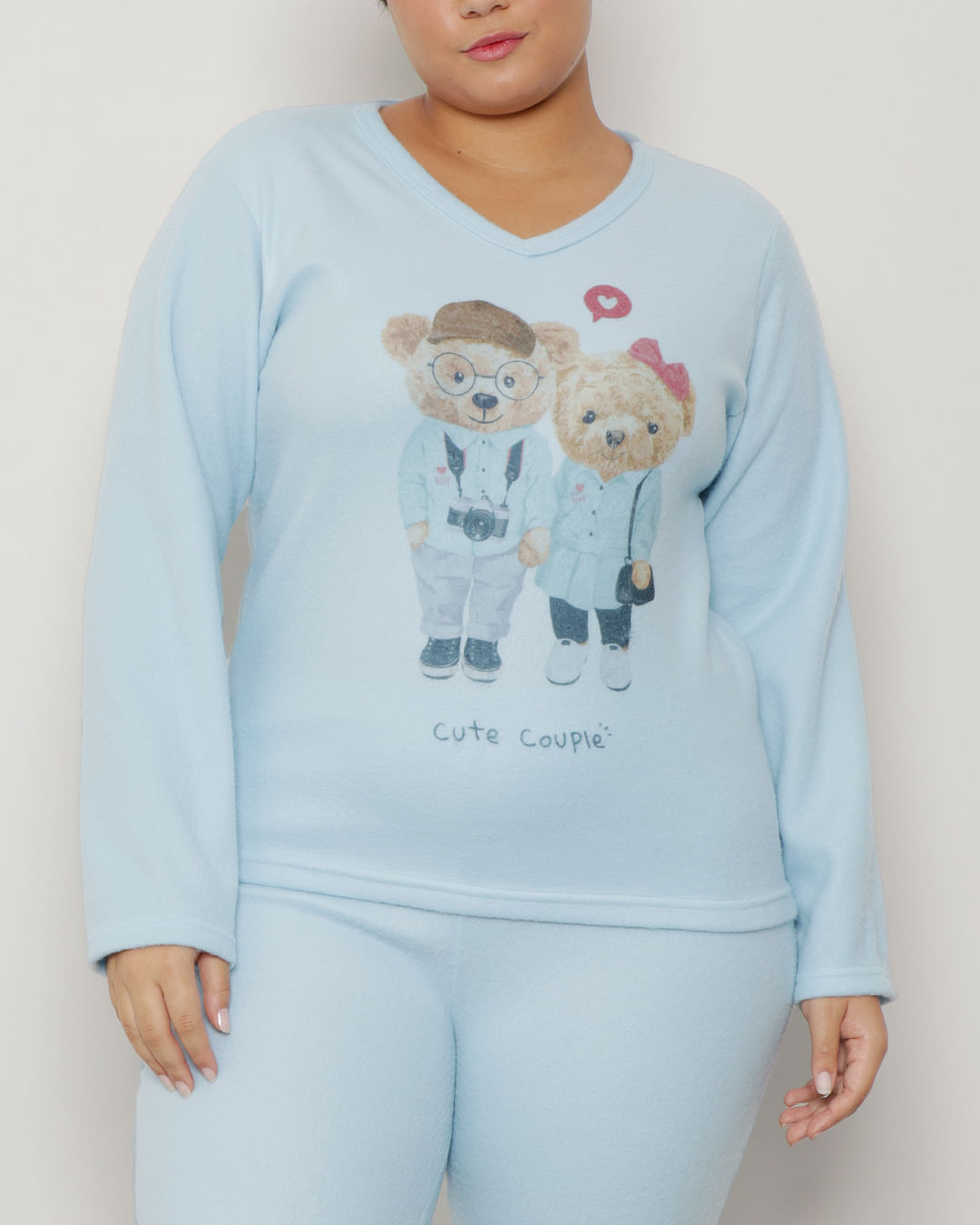 Pijama-Plus-Size-Feminino-Manga-Longa-Soft-Azul-Claro