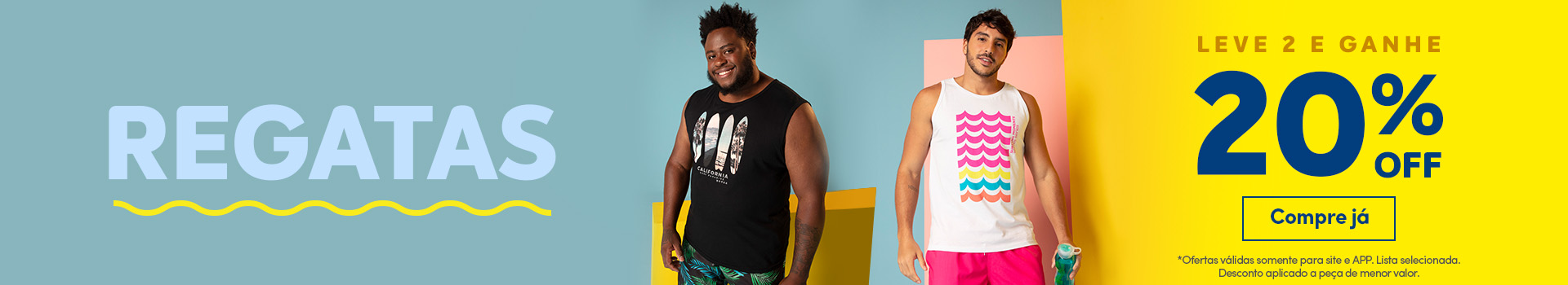 Plus size - Masculino - Regatas