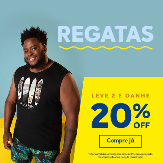 Plus size - Masculino - Regatas