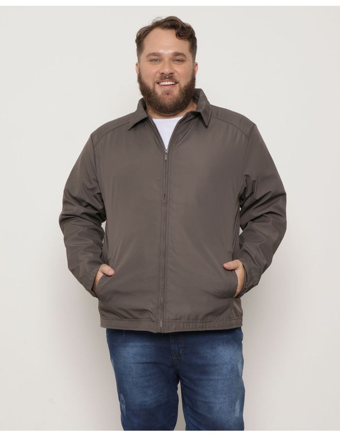 Jaqueta-Plus-Size-Masculina-Poliester-Cinza