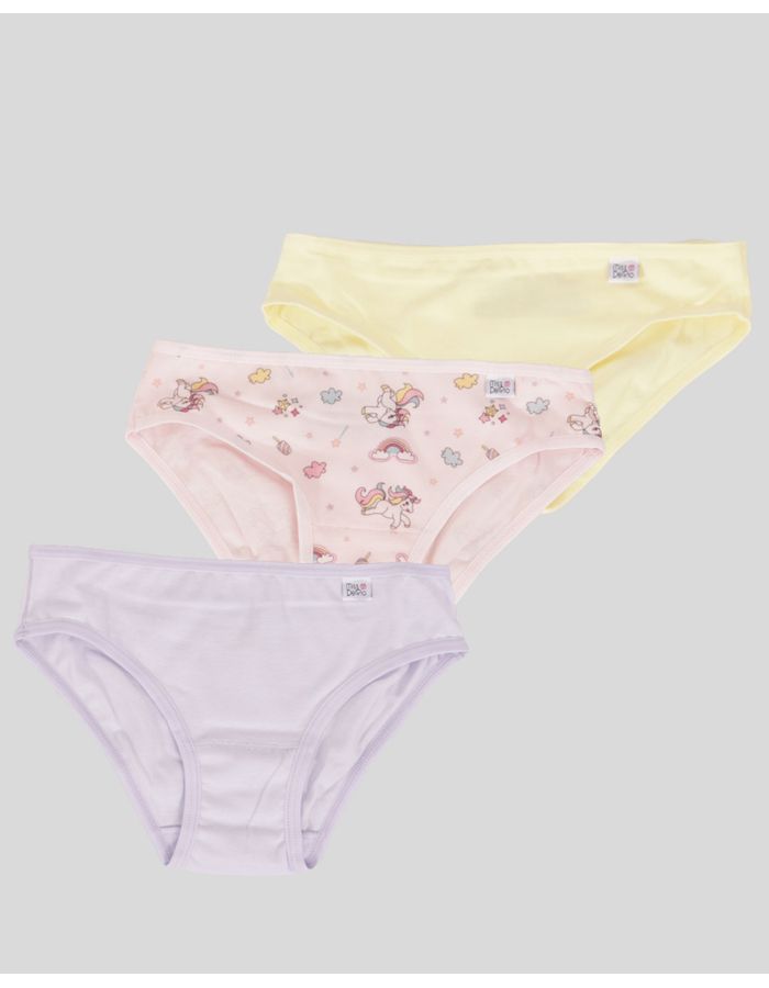 Kit-3-Calcinhas-DelRio-Infantil-Menina-Biquini-Estampa-Unicornio-Rosa-Lilas-Amarelo