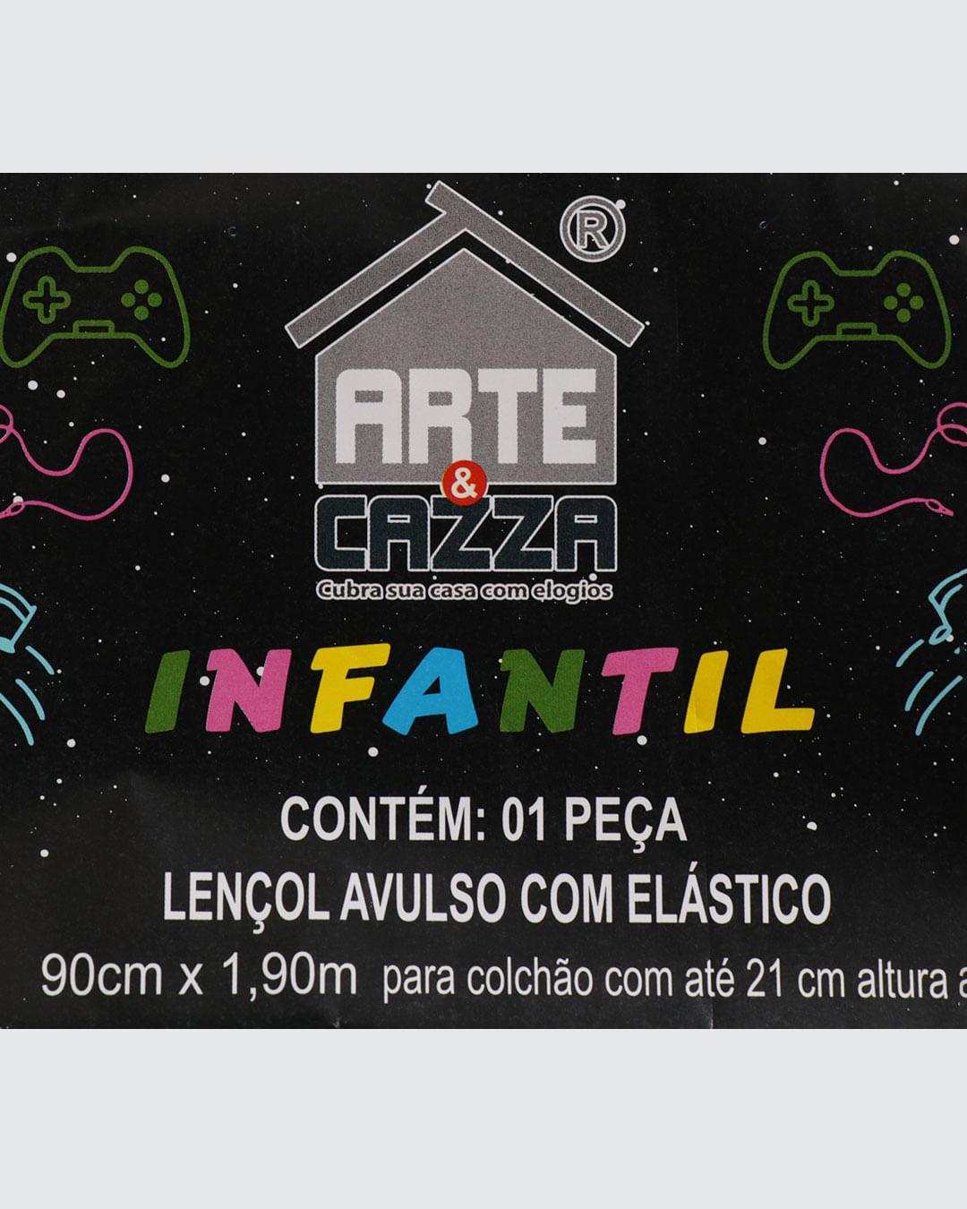 Lencol-Avulso-Infantil-Solteiro-Estampa-Game-Arte-Cazza-Branco