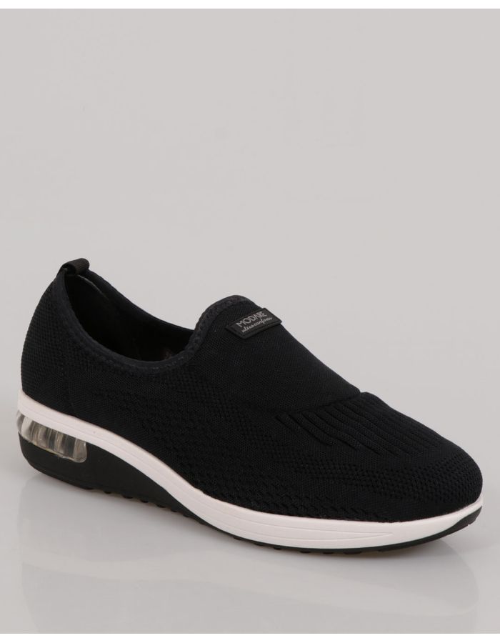 Tenis-Feminino-Modare-Ultraconforto-Slip-On-Knit-Preto