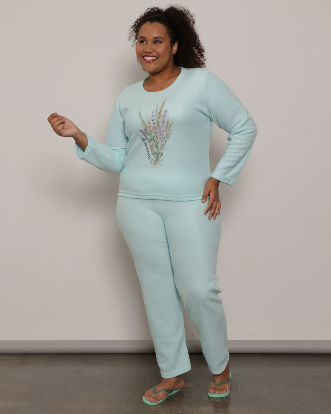 Pijama-Plus-Size-Feminino-Longo-Soft-Estampado-Verde