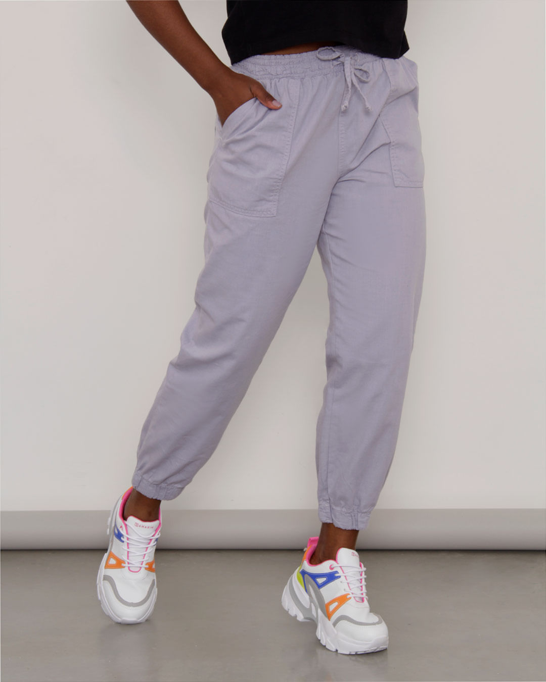 Calca-Feminina-Jogger-Linho-Lilas