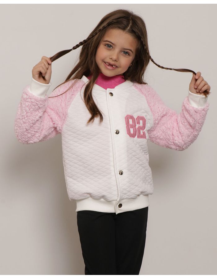 Jaqueta-Infantil-Bomber-Matelasse-Manga-Sherpa-Off-White