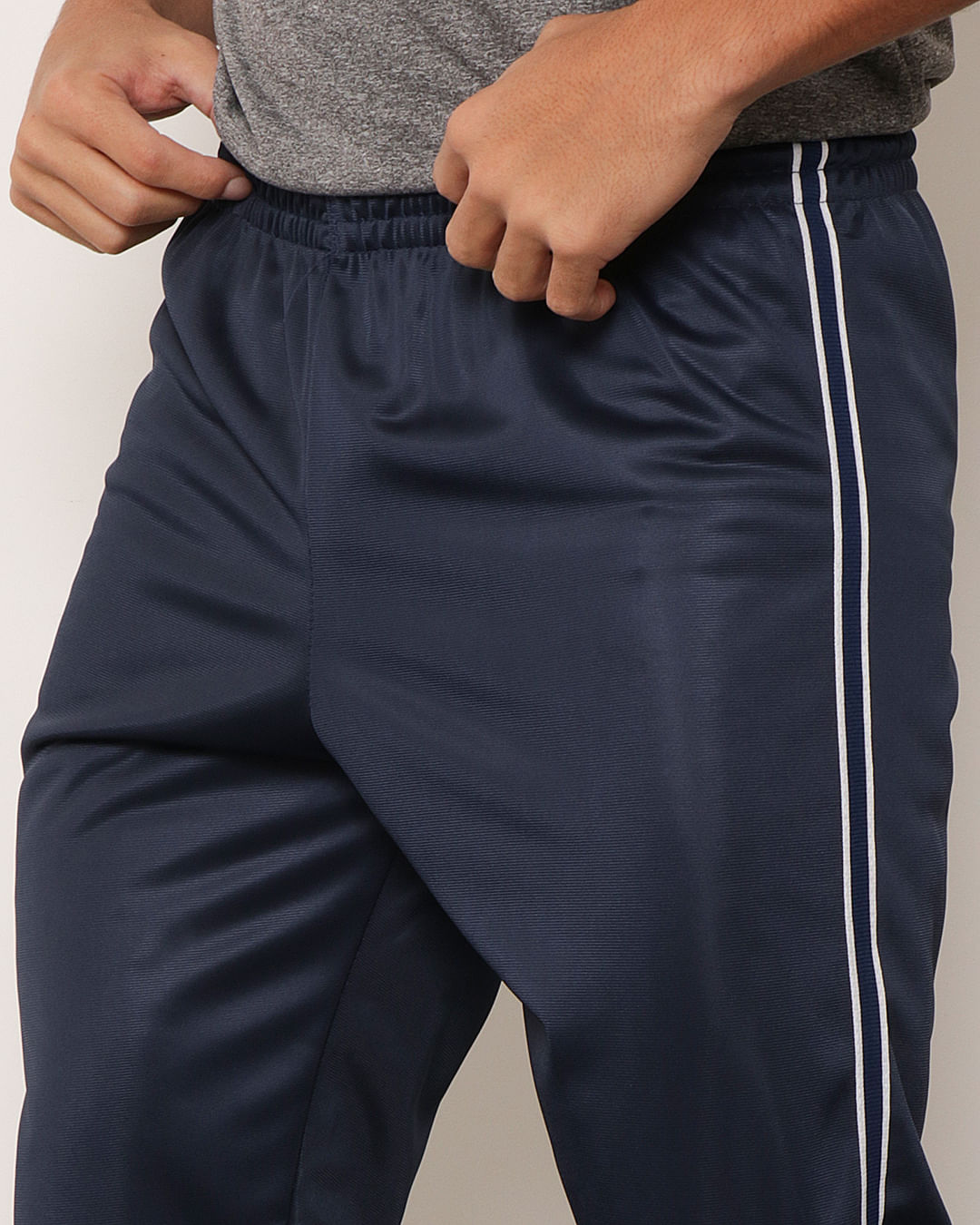 Calca-Masculina-Fitness-Helanca-Jogger-Azul-Marinho-