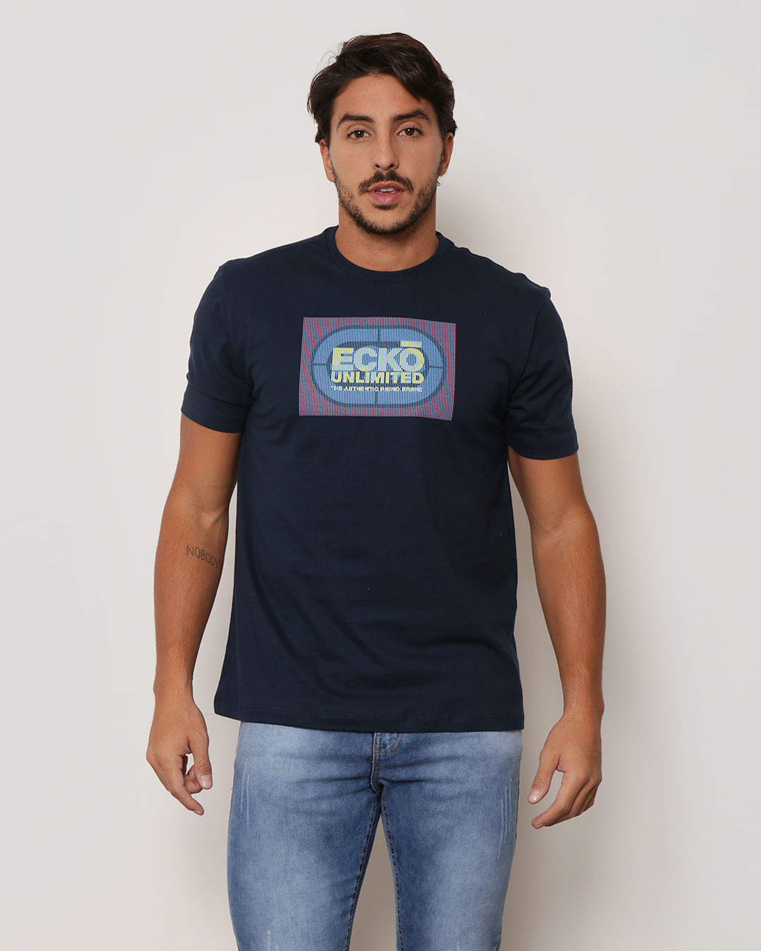 Camiseta-Masculina-Manga-Curta-Estampa-Ecko-Azul-Marinho