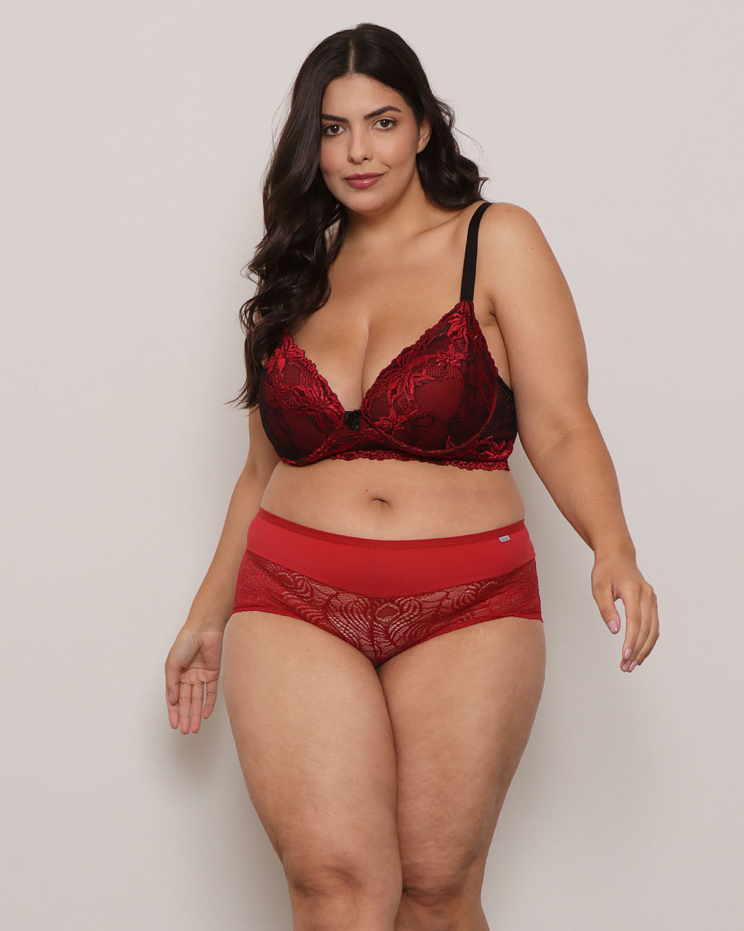 Calcinha-Plus-Size-Feminina-Calecon-Renda-Vermelha