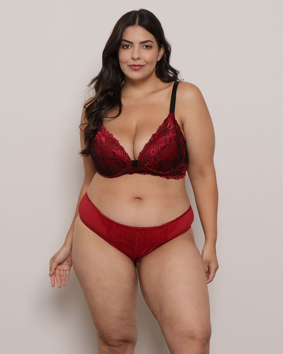 Calcinha-Plus-Size-Feminina-Fio-Dental-Renda-Vermelha