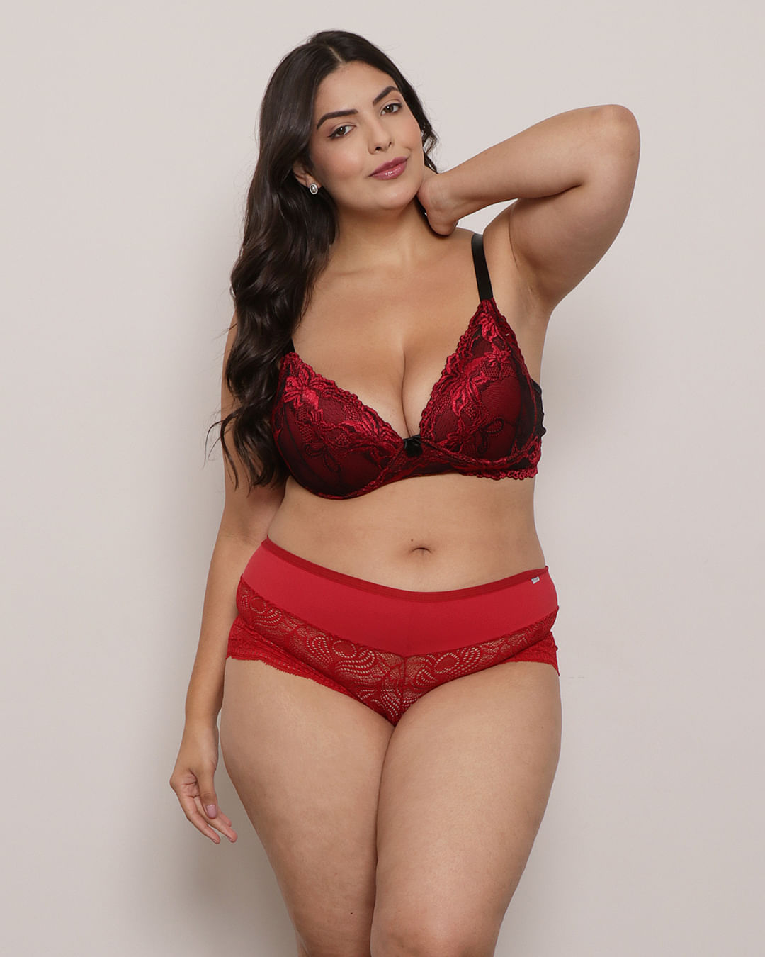 Calcinha-Plus-Size-Feminina-Calecon-Renda-Vermelha