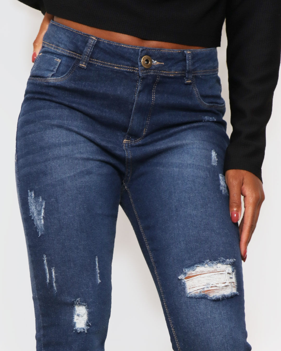 Calca-Jeans-Feminina-Skinny-Destroyed-Com-Bolso-Azul