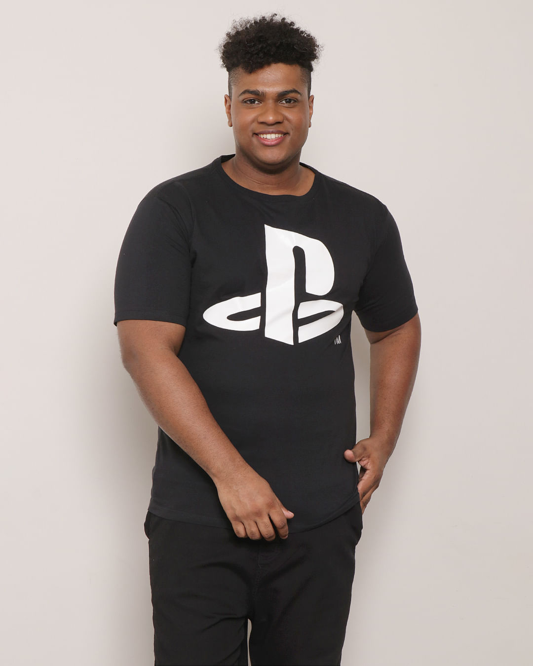 Camiseta-Plus-Size-Masculina-Playstation-Preta
