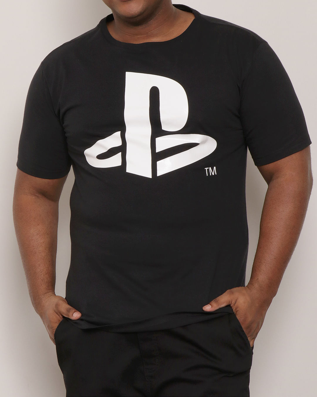 Camiseta-Plus-Size-Masculina-Playstation-Preta