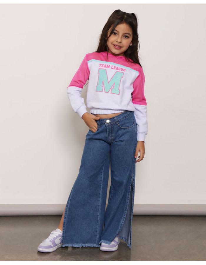 Calca-Jeans-Infantil-Wide-Leg-Fenda-Azul