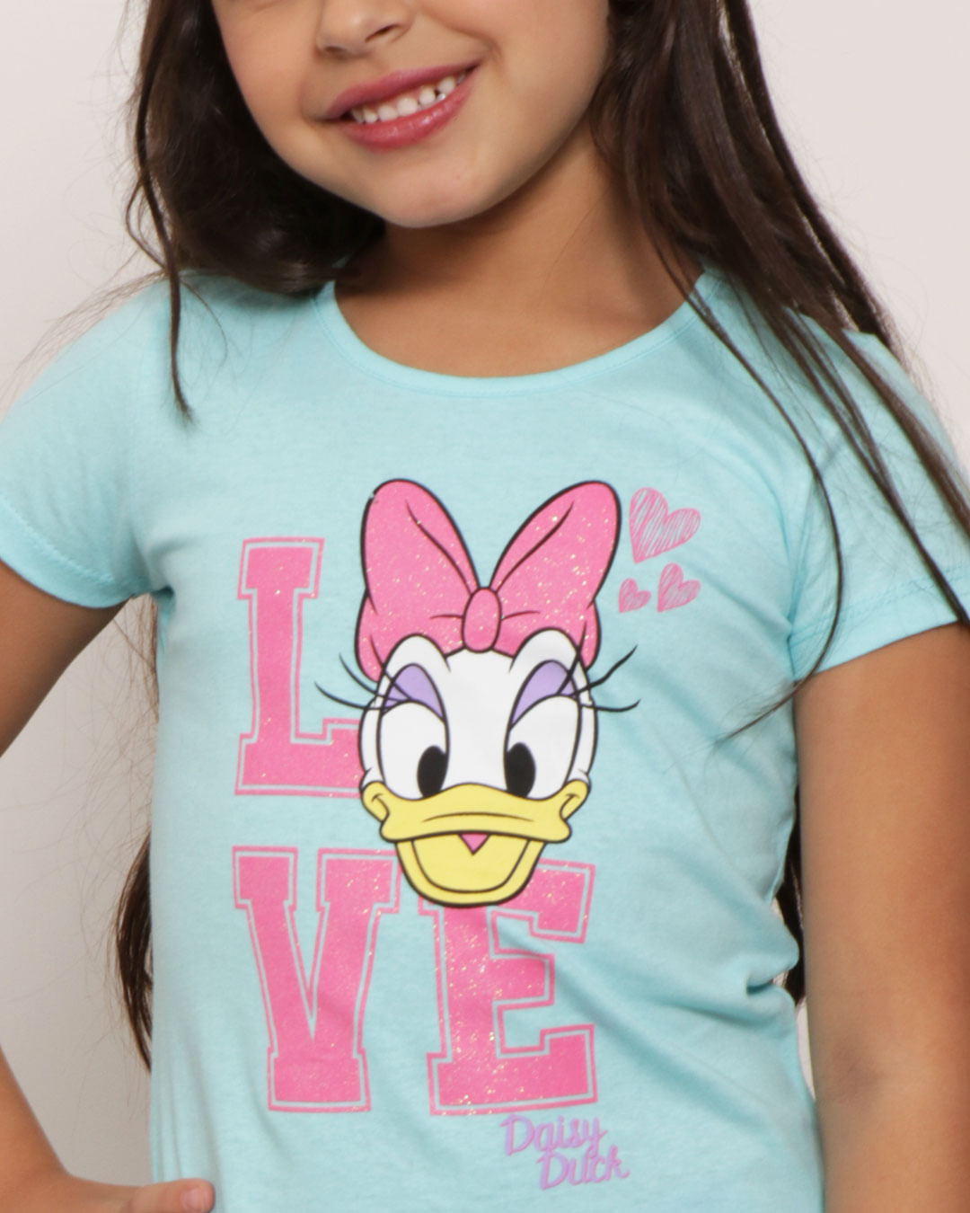 Blusa-Infantil-Manga-Curta-Estampa-Margarida-Disney-Azul