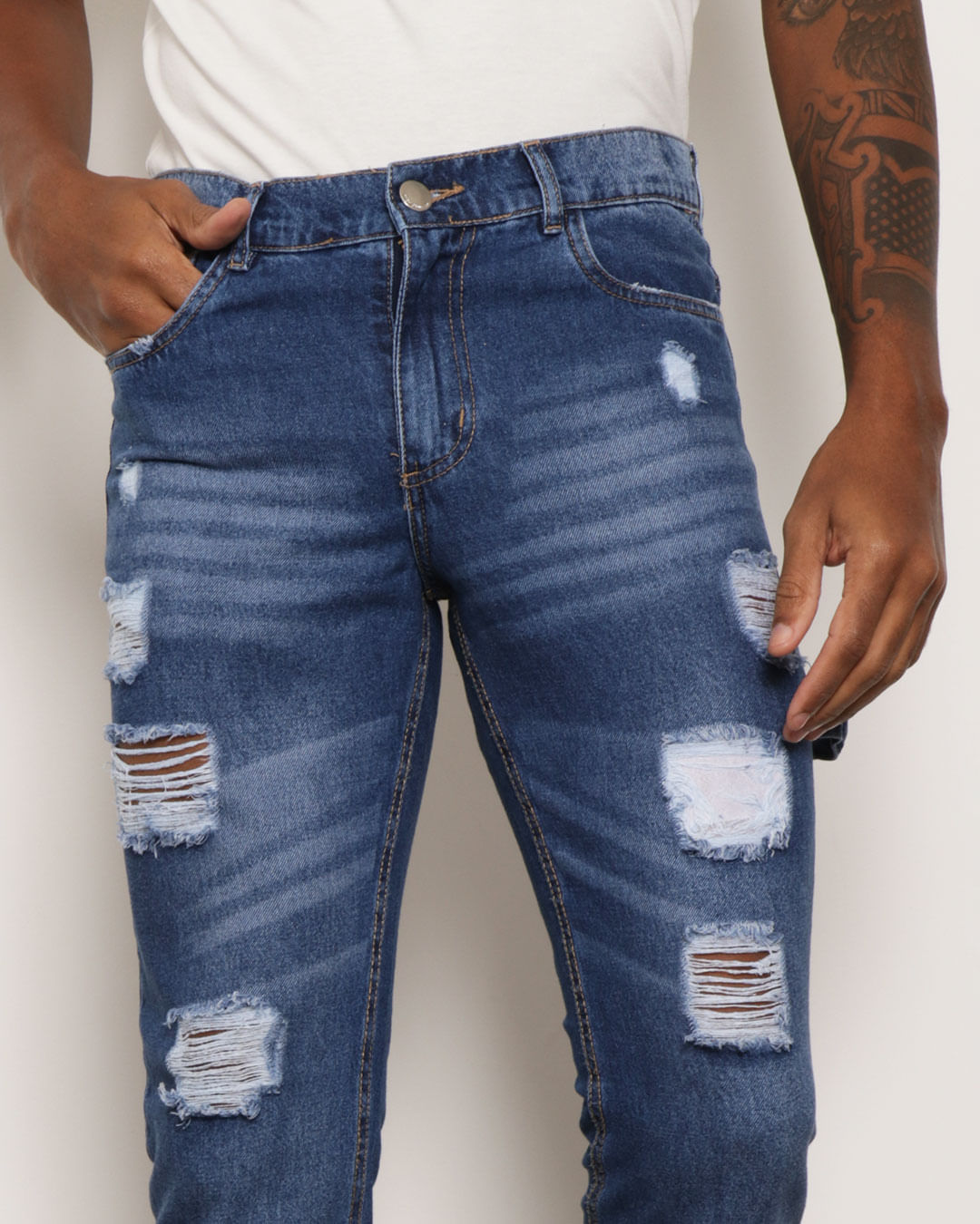 Calca-Jeans-Masculina-Destroyed-Vizzy-Azul