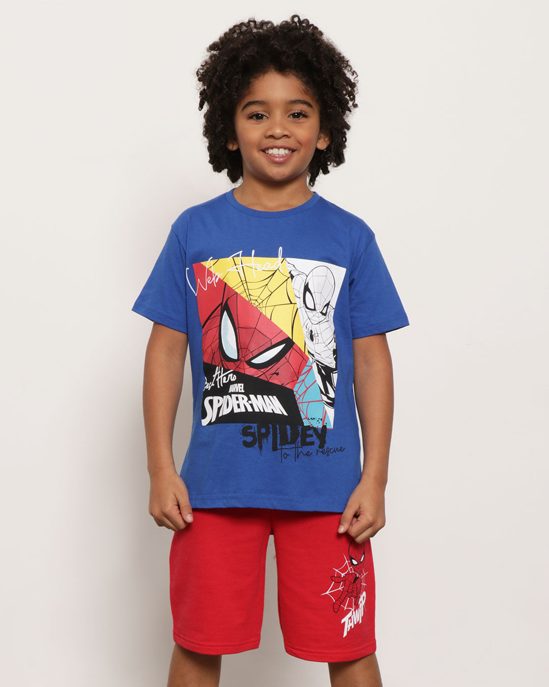 Camiseta-Infantil-Marvel-Homem-Aranha-Manga-Curta-Azul