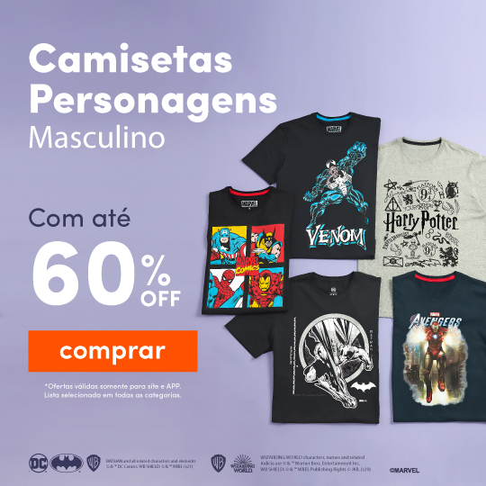 Masculino - camisetas