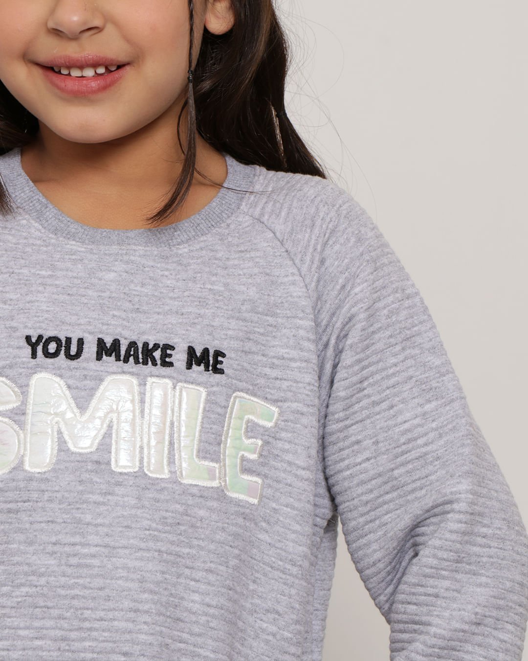 Blusao-Moletom-Infantil-Matelasse-Estampa-Smile-Cinza