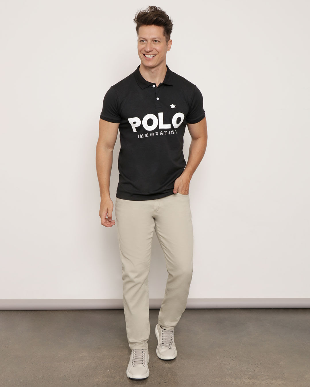 Polo-Masculina-Manga-Curta-Innovation-Preta