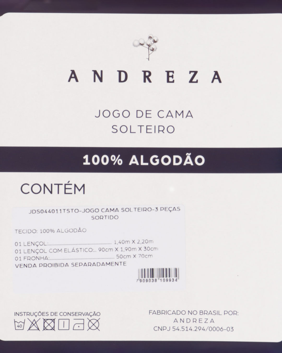 Jogo-de-Cama-Solteiro-100--Algodao-Estampa-Listrada-3-Pecas-Andreza-Azul